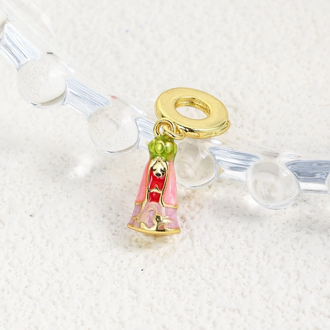 Koper Emaille Maagd Maria Bezienswaardigheden Bedeltjes Voor Sieraden Maken Eiffeltoren Vrijheidsbeeld Vergulde DIY Armband Hangers