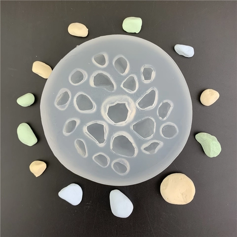 Stampo in Silicone a Forma di Ciottolo per Decorazione Torta al Cioccolato Fai-da-te Artigianato di Sapone in Pietra Aroma
