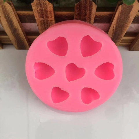 7 Kammern Herz Silikonform Für Schokolade Fondant Kuchen Dekoration Lebensmittelqualität Rosa Herzform DIY Backen Werkzeug