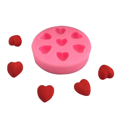 7 Kammern Herz Silikonform Für Schokolade Fondant Kuchen Dekoration Lebensmittelqualität Rosa Herzform DIY Backen Werkzeug