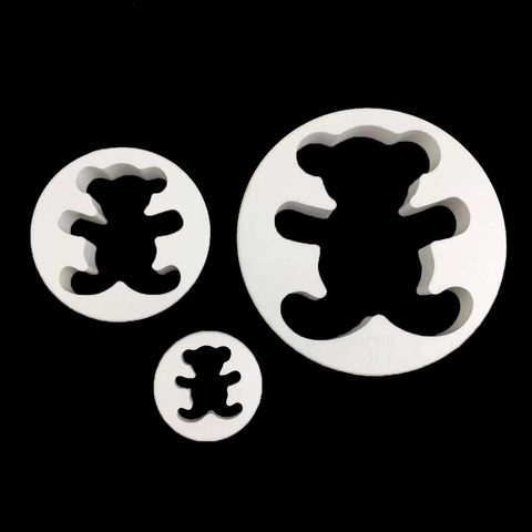 Cortadores de Galletas de Plástico con Forma de Oso Molde de Fondant Oso Cortador de Sándwich para Cocina DIY