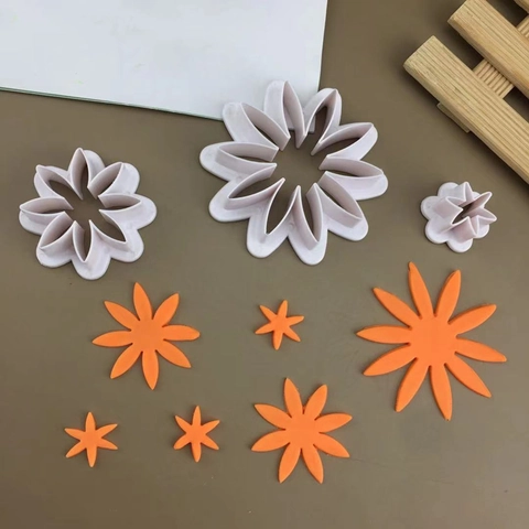 Gänseblümchen Blume Fondant Prägung Kunststoff Ausstecher DIY Kuchen Dekorieren Werkzeuge Weiß Blütenblatt Sugarcraft Formen