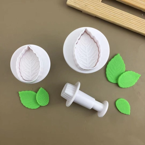 Tagliapasta a Stantuffo a Forma di Foglia in Plastica Strumenti Decorazione Torta Fondente Muffa Biscotto per Cottura