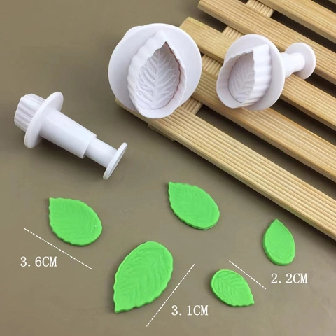 Tagliapasta a Stantuffo a Forma di Foglia in Plastica Strumenti Decorazione Torta Fondente Muffa Biscotto per Cottura