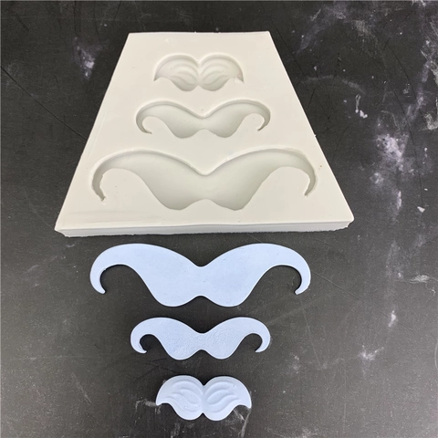 Mustache Silicone Mold For Fondant Cake Decoration DIY Handcrafted Chocolate Resin Clay Mold Irregular Beard Shape Baking Tool