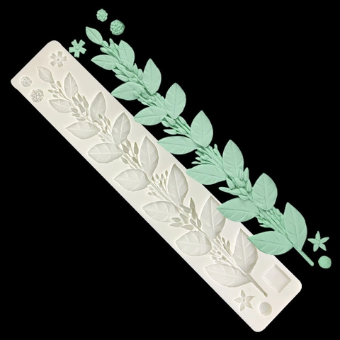 Jasminblatt Rebe Silikonform Für Tortendekoration Backen DIY Werkzeug Geprägtes Blumenmuster Dekorative Bastelform