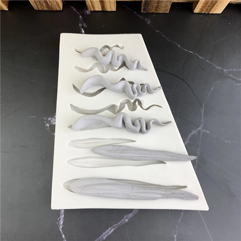 Silicone Hair Fringe Style Cake Mold Wave Pattern Chocolate Baking Decoration Tool For DIY Resin Clay Crafting