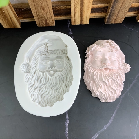 Kerstman Siliconen Vorm Voor Fondant Chocolade Bakken Decoratie Gereedschap DIY Gips Hars Gieten Vorm
