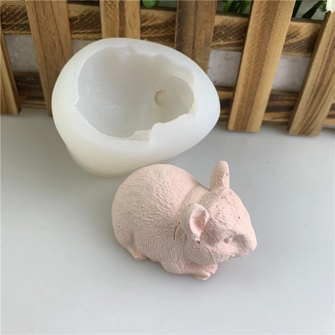 3D Mouse Shaped Silicone Mold For DIY Handmade Pastry Ice Cream Mousse Plaster Resin Drip Glue Craft Cartoon Animal Baking Tool
