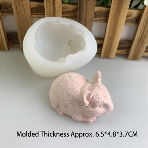 3D Mouse Shaped Silicone Mold For DIY Handmade Pastry Ice Cream Mousse Plaster Resin Drip Glue Craft Cartoon Animal Baking Tool