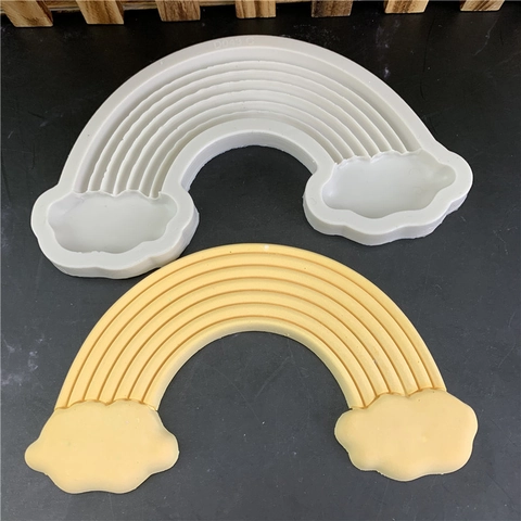 Rainbow Cloud Silicone Mold For Fondant Cake Decoration Handmade Chocolate Craft DIY Baking Tool
