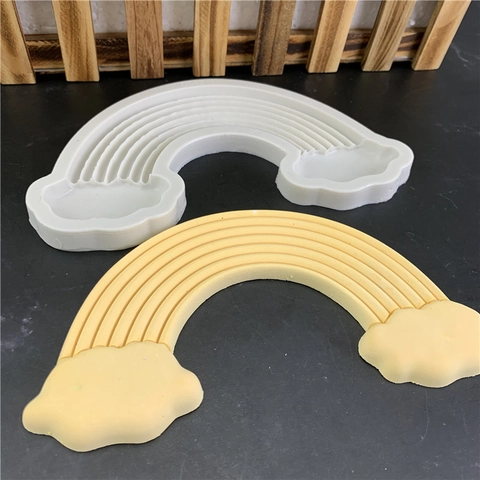 Rainbow Cloud Silicone Mold For Fondant Cake Decoration Handmade Chocolate Craft DIY Baking Tool