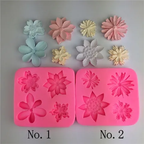 Zonnebloem Madeliefje Siliconen Vorm Voor DIY Bakken Taart Decoratie Chocolade Snoep Zeep Handgemaakte Tool Roze
