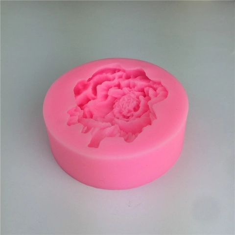 Stampo in Silicone a Forma di Peonia per Torte DIY Strumento da Forno per Fondant Cioccolato Budino Sapone Fatto a Mano Rosa
