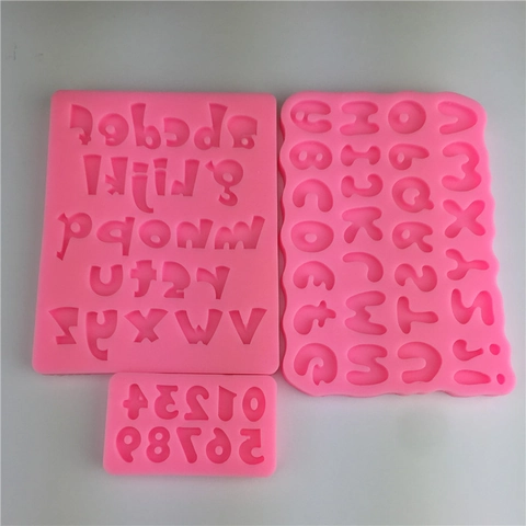 Silikon Alphabet Nummer Form DIY Fondant Schokolade Kuchenform 3D Buchstaben Zahlen Backen Dekoration Werkzeug Für Torten Deko