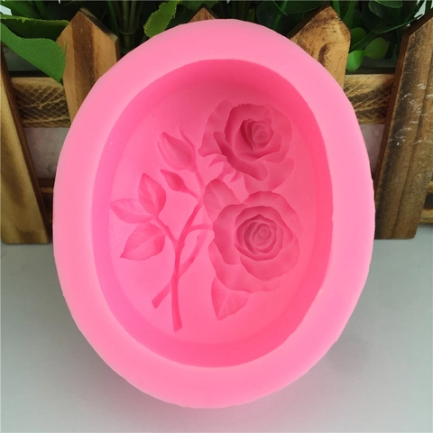 Stampo in Silicone Bouquet di Rose Goffrato Fai da Te Strumento da Forno per Decorazione Torte Fondente Sapone Artigianale Rosa