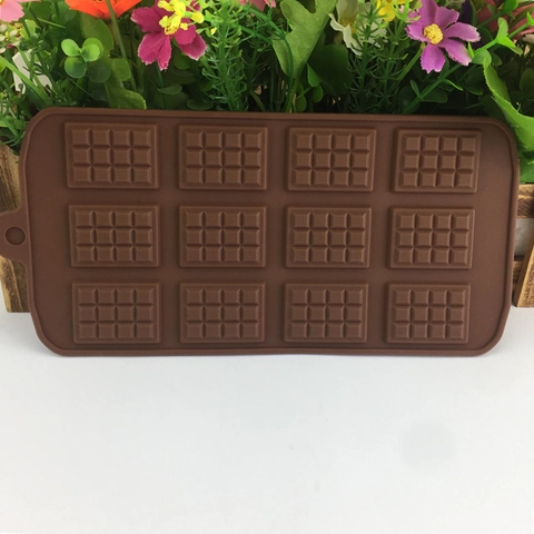 Silicone Chocolate Mold Flexible Bar Shape Chocolate Block Mold For DIY Baking Cake Decoration Fondant Mold Brown