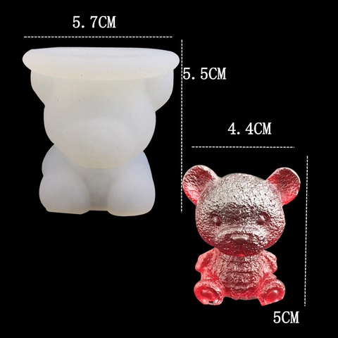 Molde de Silicona de Oso 3D para Cubitos de Hielo Café Té con Leche Chocolate Decoración de Pasteles Manualidades DIY