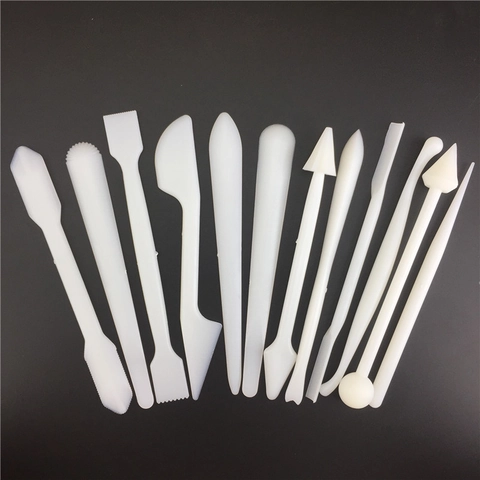 DIY Kuchen Dekorieren Modellierwerkzeug Kunststoff Fondant Modellierstift Für Ton Zuckerhandwerk Gebäck Modellierung Backwerkzeug Weiß