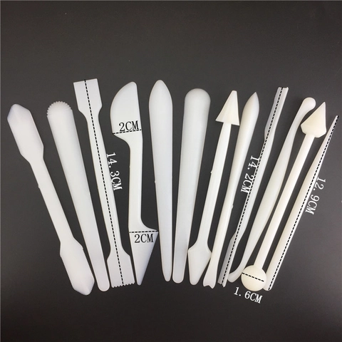 DIY Kuchen Dekorieren Modellierwerkzeug Kunststoff Fondant Modellierstift Für Ton Zuckerhandwerk Gebäck Modellierung Backwerkzeug Weiß
