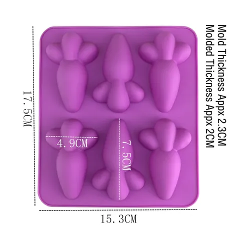 Stampo per Torte in Silicone a Forma di Carota per Cottura Cioccolato Gelatina Budino Sapone Fatto a Mano Fai da Te Creativo