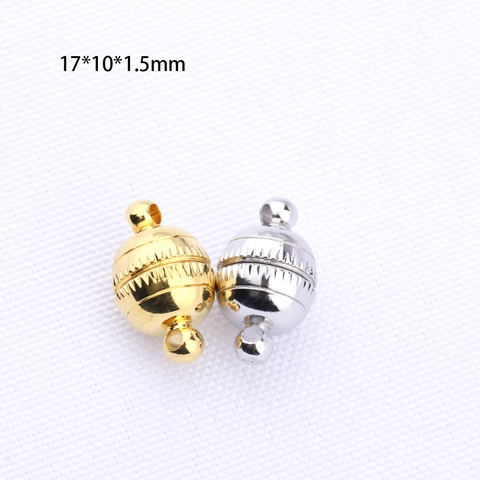 Koperen Vergulde Magnetische Sieradensluitingen Voor Ketting Armband DIY Maken Vintage Gestreepte Connector Voor Sieraden Onderdelen