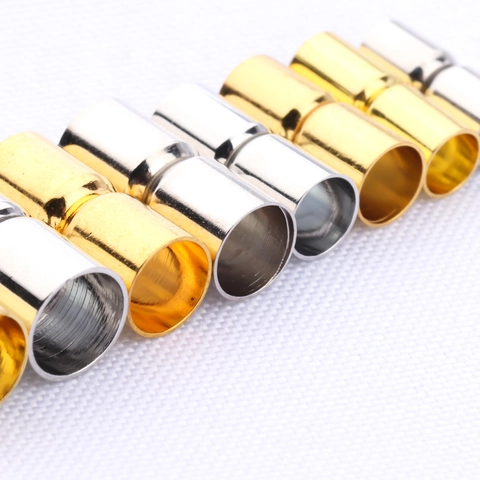 Cylindrical Magnetic Clasps For DIY Bracelet Necklace Making Electroplated Copper Leather Cord End Cap Connector Jewelry Findings