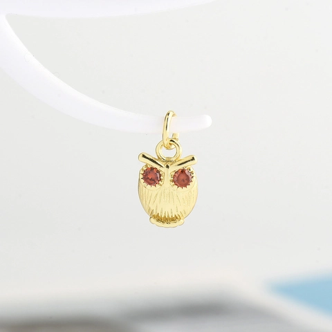 Exquisite Gold Plated Copper Zirconia Owl Pendant Necklace For Women Tiny Animal Charm Fashion Jewelry Accessory Gift