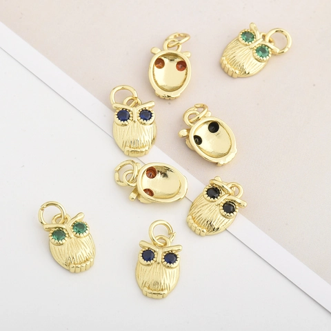 Exquisite Gold Plated Copper Zirconia Owl Pendant Necklace For Women Tiny Animal Charm Fashion Jewelry Accessory Gift