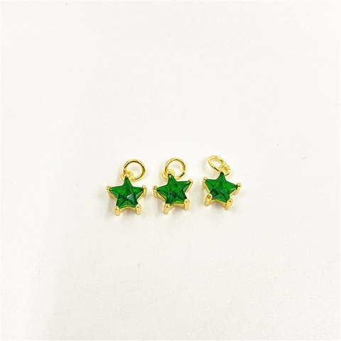 Exquisite Colorful Five Pointed Star Pendant Micro Inlaid Zirconia Copper Jewelry Accessory For Necklace Bracelet Earring Women