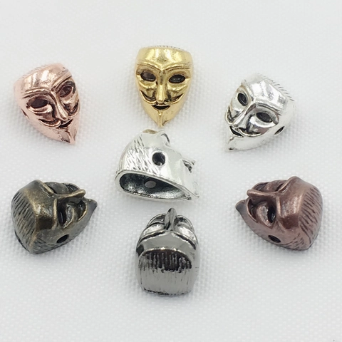 Vintage Zinc Alloy Mask Design Beads For Jewelry Making DIY Bracelet Necklace Antique Metal Facial Style Pendants Charm