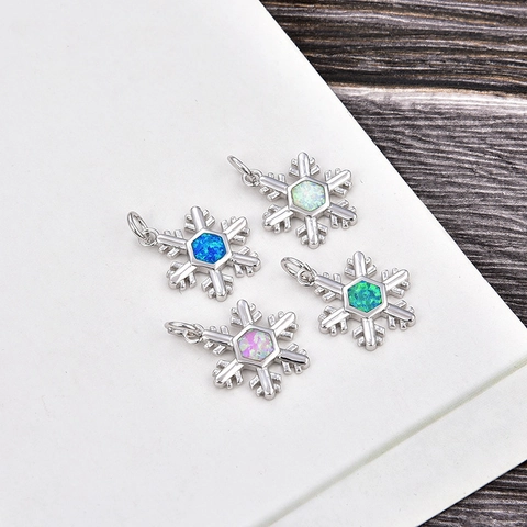 Star Hamsa Hand Anchor Pendant Copper Gold Silver Rose Gold Plated Synthetic Opal Zirconia DIY Jewelry Charms For Women