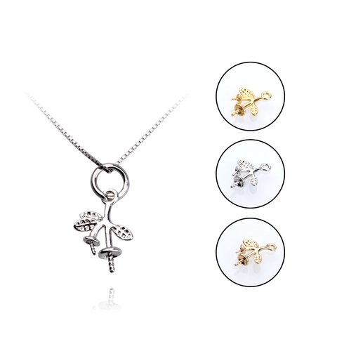 Leaf Branch Shape Pendant Setting Tray For Artificial Pearl DIY Jewelry Making Accessories For Women Findings