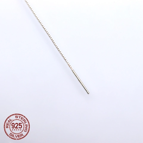 S925 Ασήμι Box Αλυσίδα Σκουλαρίκια Ear Threaders DIY Κοσμήματα Αξεσουάρ Σύνδεσμοι Σκουλαρικιών Για Γυναίκες Κομψό Στυλ