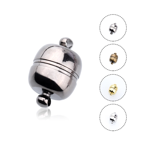 Magnetische Sieradensluiting Voor DIY Ketting Armband Maken Gegalvaniseerd Koper Trommelvorm Verbinding Gespen Accessoires