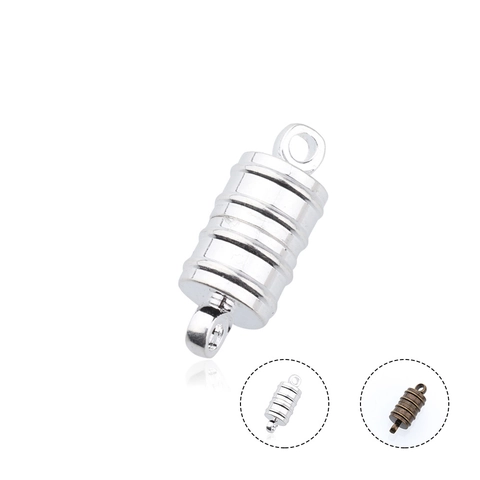 Koperen Cilindrische Magnetische Sieradensluiting Voor DIY Armband Ketting Connector Vintage Schroefdraadoppervlak Sieraden