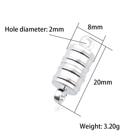 Koperen Cilindrische Magnetische Sieradensluiting Voor DIY Armband Ketting Connector Vintage Schroefdraadoppervlak Sieraden