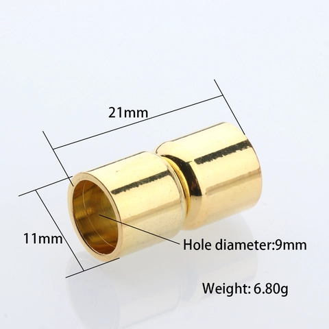 Koper Gegalvaniseerde Magnetische Verbindingsgespen Voor DIY Sieraden Maken Armband Ketting Lederen Koord Cilinder Rond