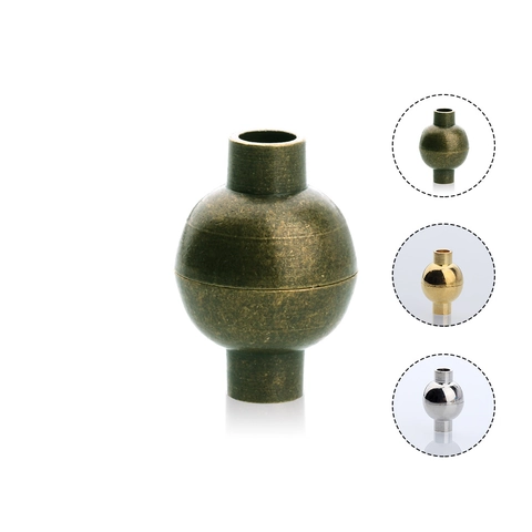 Vintage Koperen Magnetische Sluitingen Bolvorm Connector Voor DIY Sieraden Maken Armband Ketting Handwerk Sluiting