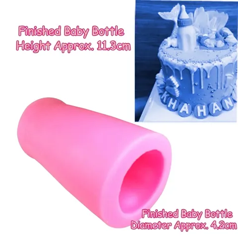 3D Babyflasche Silikonform Für Fondant Kuchendekoration Schokolade Handgefertigte Kerze Seife Backwerkzeug Rosa Silikonform