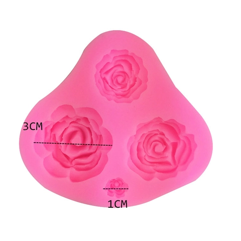 Stampo per Torta in Silicone a Forma di Rosa Strumento per Decorazione Fondente Cioccolato per Sapone Gesso Argilla DIY Artigianato Rosa