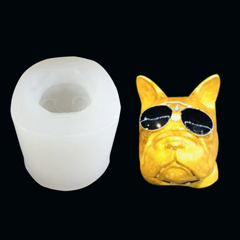 Bulldogge Französische Bulldogge Form Silikonform Für DIY Handgemachte Fondant Kuchen Schokolade Epoxidharz Handwerk Gips Kerze Backen Dekorationswerkzeug
