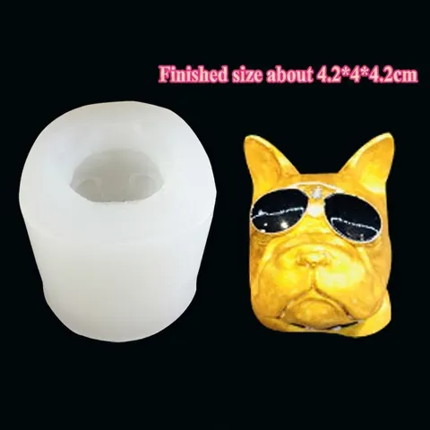 Bulldogge Französische Bulldogge Form Silikonform Für DIY Handgemachte Fondant Kuchen Schokolade Epoxidharz Handwerk Gips Kerze Backen Dekorationswerkzeug