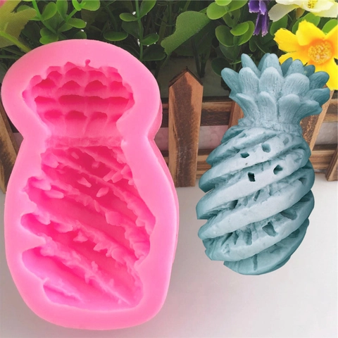 DIY 3D Ananas Silikonform Für Fondant Kuchen Handgemachte Seife Kerze Backwerkzeuge Ananas Form Backform Rosa