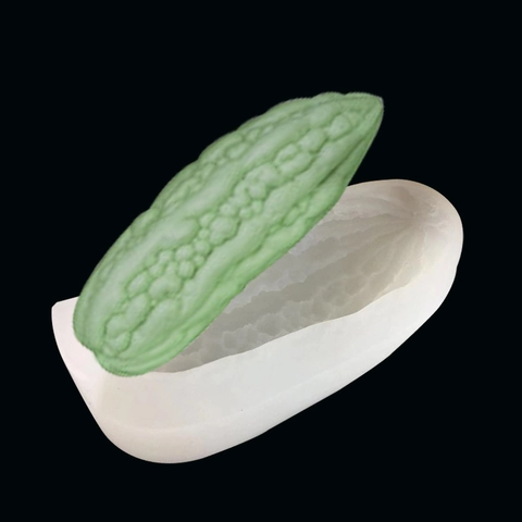 Stampo in Silicone 3D Realistico a Forma di Melone Amaro per Torte Fondente Cioccolato Sapone Fatto a Mano Fai da Te Cottura