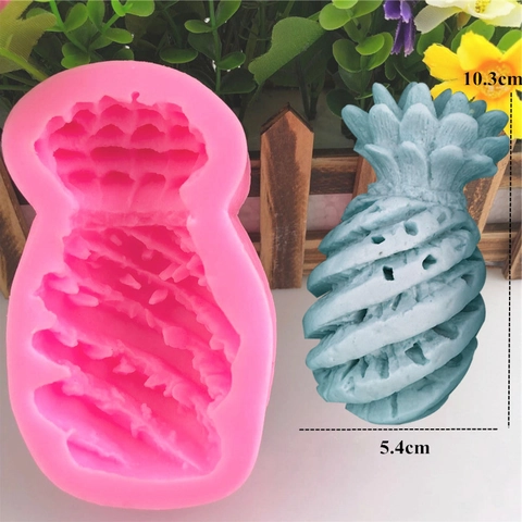 DIY 3D Ananas Silikonform Für Fondant Kuchen Handgemachte Seife Kerze Backwerkzeuge Ananas Form Backform Rosa