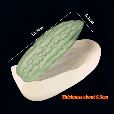 Stampo in Silicone 3D Realistico a Forma di Melone Amaro per Torte Fondente Cioccolato Sapone Fatto a Mano Fai da Te Cottura