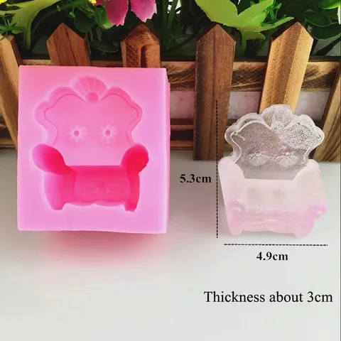 Europäischer Stil Krone Stuhl Sofa Silikonform Für DIY Handgemachte Seife Harz Handwerk Fondant Kuchen Deko Backformen