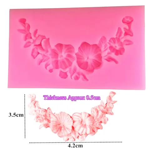 Bouquet Flower Silicone Mold DIY Handmade Fondant Cake Decoration Tool Chocolate Sugar Craft Baking Mold For Cake Edging