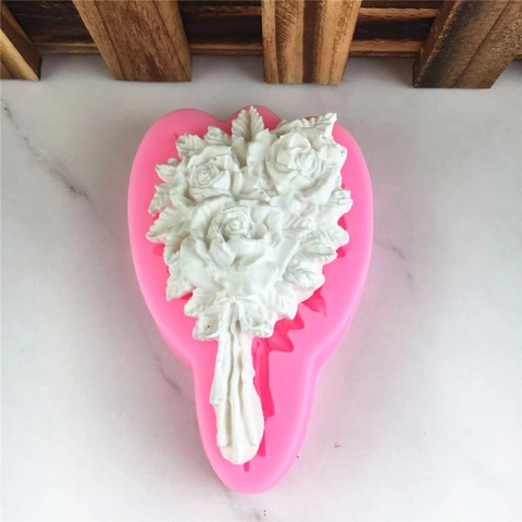 3D Rozenboeket Siliconen Vorm Voor Fondant Taart Decoratie Sugarcraft DIY Handgemaakte Zeep Kaars Maken Bruiloft Feest Tool